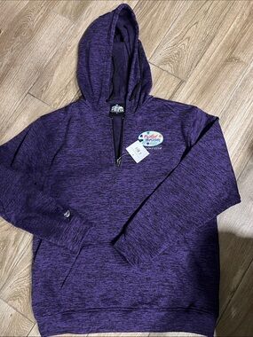 AIBF Balloon Fiesta Heathered  Purple L/S Sweatshirt Hoodie Sz Large NWT
